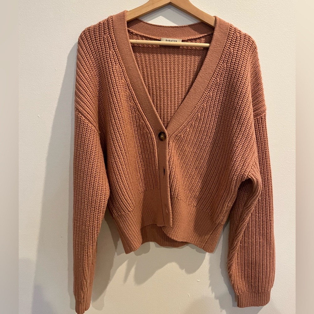 Babaton pink cropped cardigan - S
